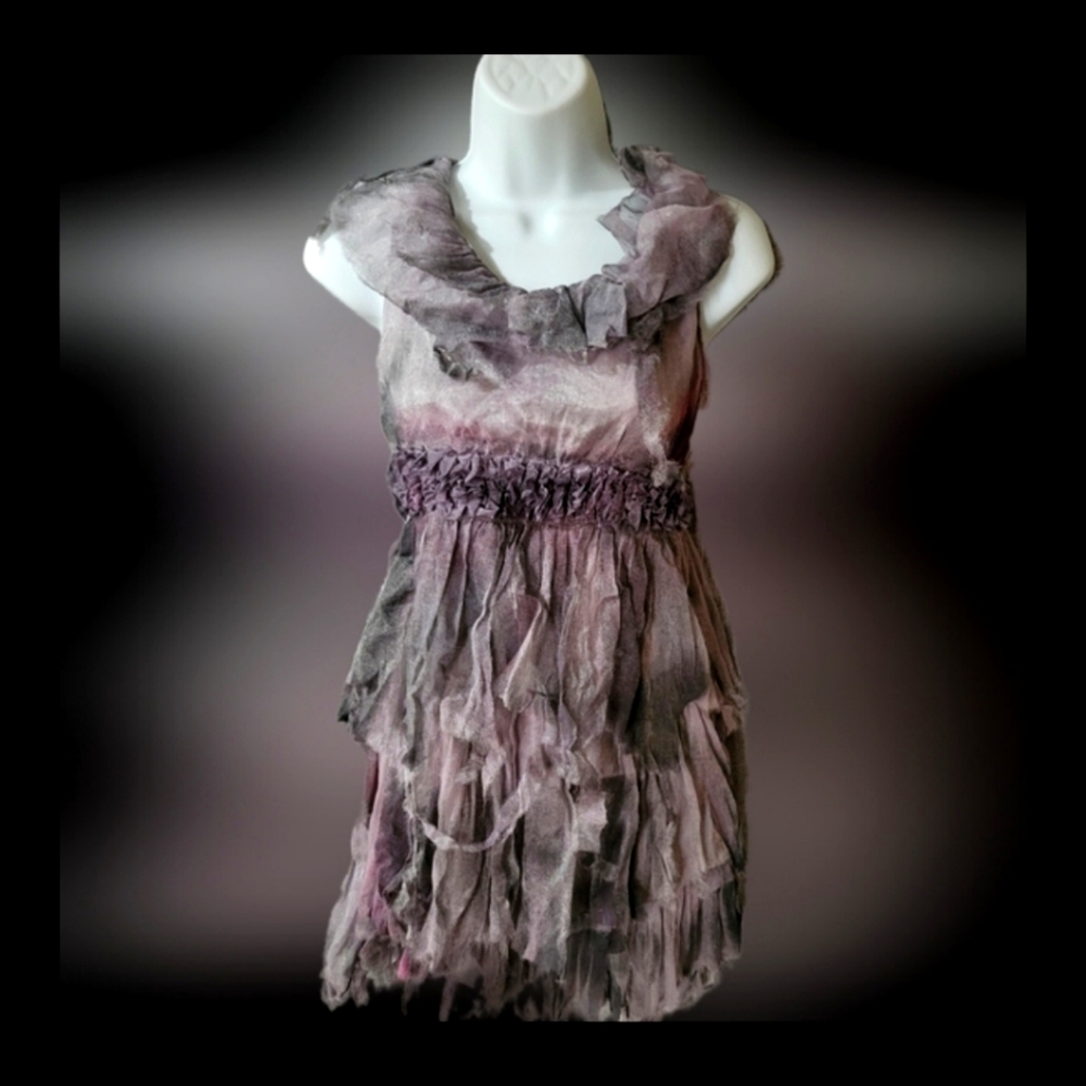 🎃 Zombie Dream Short Silk Layered Dress  Halloween with accessories